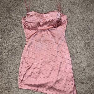 Asymmetric Mini Dress in Pink